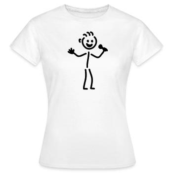 Karaoke males - Women's T-Shirt - white - Front - AI Model Female 172 dark (172cm)