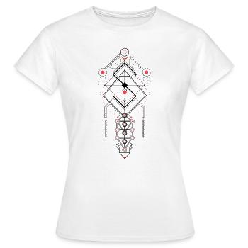 Sacred geometry - Women's T-Shirt - white - Front - AI Model Female 172 dark (172cm)