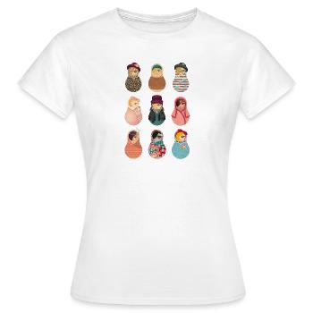 Matroschka Babes 2 - Frauen T-Shirt - Weiß - Vorne - AI Model Female 172 dark (172cm)