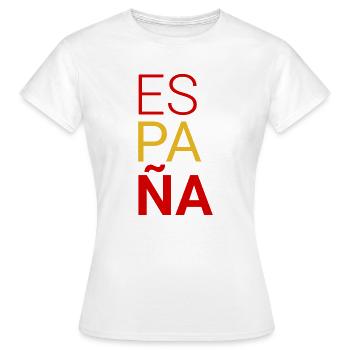 Espagne - T-shirt Femme - blanc - Devant - AI Model Female 172 dark (172cm)