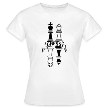 Schach transparenter König Dame Spiegelbild - Frauen T-Shirt - Weiß - Vorne - AI Model Female 172 dark (172cm)