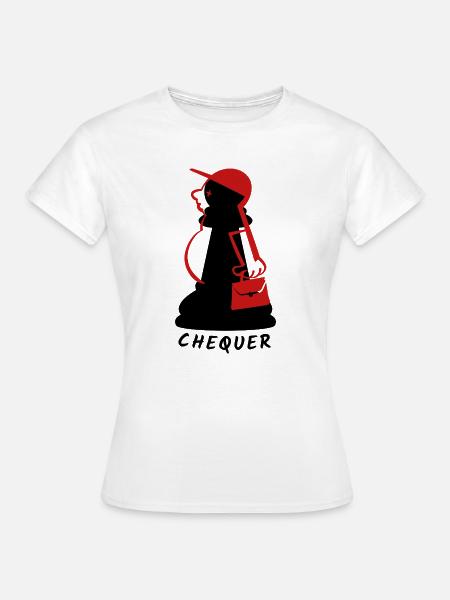 Chequer - Frauen T-Shirt - Weiß