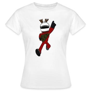 Rennfahrer Weihnachten  - Frauen T-Shirt - Weiß - Vorne - AI Model Female 172 dark (172cm)
