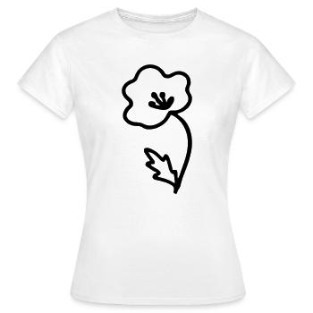 Blume - Frauen T-Shirt - Weiß - Vorne - AI Model Female 172 dark (172cm)