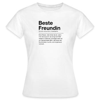 Beste Freundin - Frauen T-Shirt - Weiß - Vorne - AI Model Female 172 dark (172cm)