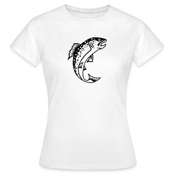 Forelle - Frauen T-Shirt - Weiß - Vorne - AI Model Female 172 dark (172cm)