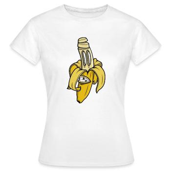 des tranches de bananes - T-shirt Femme - blanc - Devant - AI Model Female 172 dark (172cm)