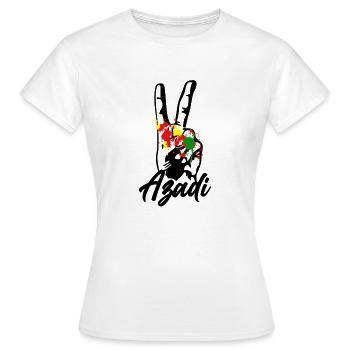 Azadi - T-shirt Femme - blanc - Devant - AI Model Female 172 dark (172cm)