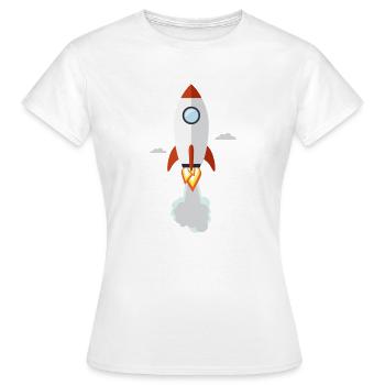 Spaceship to the moon - Women's T-Shirt - white - Front - AI Model Female 172 dark (172cm)
