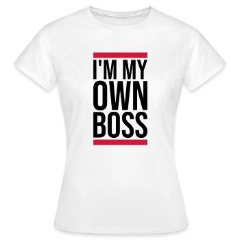 My Own Boss - Frauen T-Shirt - Weiß - Vorne - AI Model Female 172 dark (172cm)