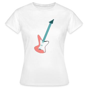 E- Gitarre - Frauen T-Shirt - Weiß - Vorne - AI Model Female 172 dark (172cm)