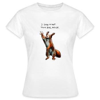 Drôle d’écureuil imposteur - T-shirt Femme - blanc - Devant - AI Model Female 172 dark (172cm)