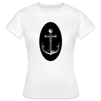 Ancre - T-shirt Femme - blanc - Devant - AI Model Female 172 dark (172cm)