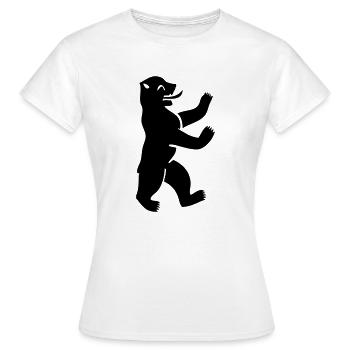 Ours de Berlin - T-shirt Femme - blanc - Devant - AI Model Female 172 dark (172cm)
