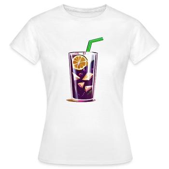 Boissons, Boissons, Comptoir, Gastronomie - T-shirt Femme - blanc - Devant - AI Model Female 172 dark (172cm)