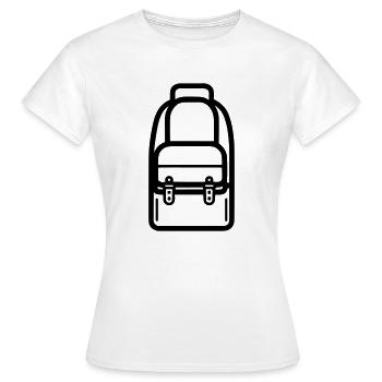 Rucksack - Frauen T-Shirt - Weiß - Vorne - AI Model Female 172 dark (172cm)
