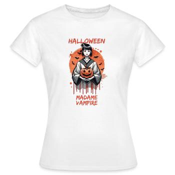 Madame Vampir - Frauen T-Shirt - Weiß - Vorne - AI Model Female 172 dark (172cm)