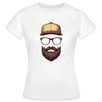 Hipster - T-shirt Femme - blanc - Devant - AI Model Female 172 dark (172cm)