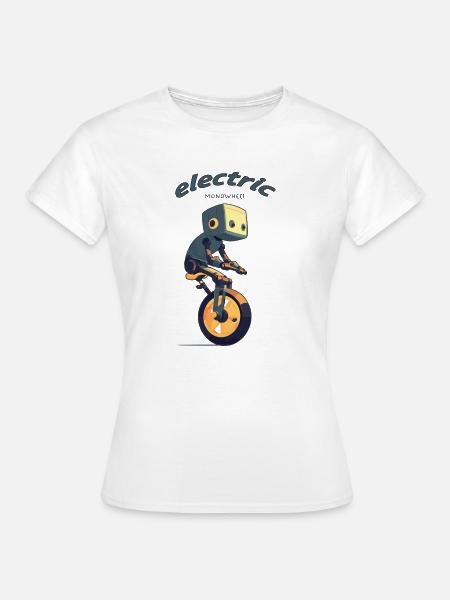 Elektrisches Monowheel - Frauen T-Shirt - Weiß