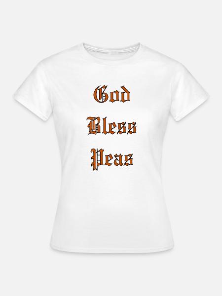 GodBlessPeas - Frauen T-Shirt - Weiß