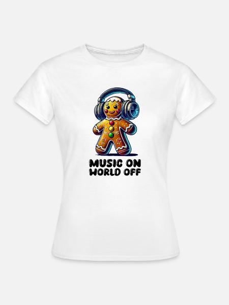 Gingerbread Music - Frauen T-Shirt - Weiß