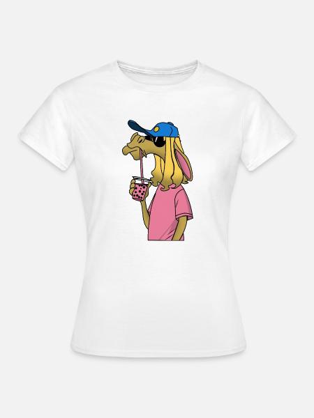 Gekühltes Lama - Frauen T-Shirt - Weiß