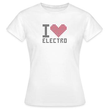 I love electro - T-shirt Femme - blanc - Devant - AI Model Female 172 dark (172cm)