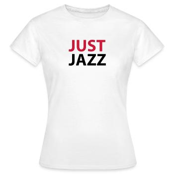 Just Jazz - Frauen T-Shirt - Weiß - Vorne - AI Model Female 172 dark (172cm)