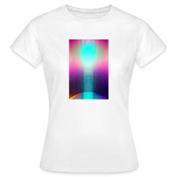 holographic design and abstract gradient - Women's T-Shirt - white - Front - AI Model Female 172 dark (172cm)