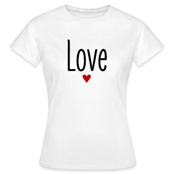 Saint-Valentin anniversaire relation couples amour amour - T-shirt Femme - blanc - Devant - AI Model Female 172 dark (172cm)