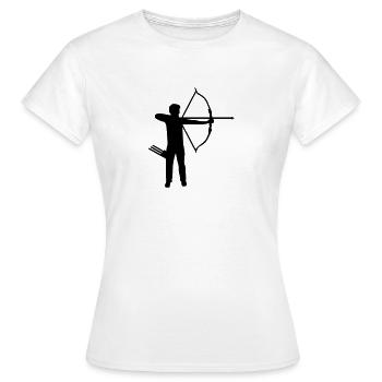 Tir à l'arc - T-shirt Femme - blanc - Devant - AI Model Female 172 dark (172cm)