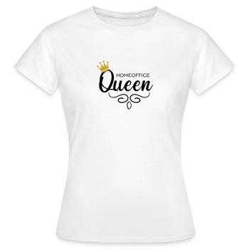 Homeoffice Queen - Frauen T-Shirt - Weiß - Vorne - AI Model Female 172 dark (172cm)