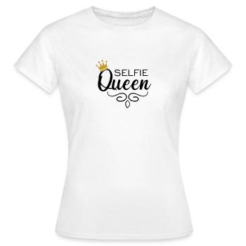 Selfie Queen - Frauen T-Shirt - Weiß - Vorne - AI Model Female 172 dark (172cm)