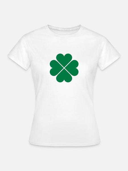 Kleeblatt - Frauen T-Shirt - Weiß