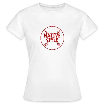 Indiens: Native Style - T-shirt Femme - blanc - Devant - AI Model Female 172 dark (172cm)