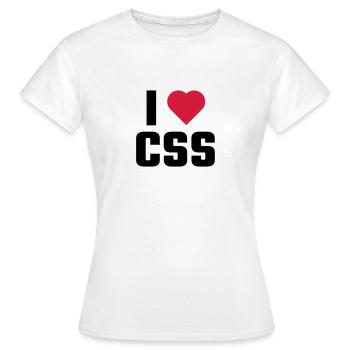 J'aime CSS - T-shirt Femme - blanc - Devant - AI Model Female 172 dark (172cm)