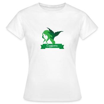Sternzeichen Steinbock / Zodiac Capricorn - Frauen T-Shirt - Weiß - Vorne - AI Model Female 172 dark (172cm)