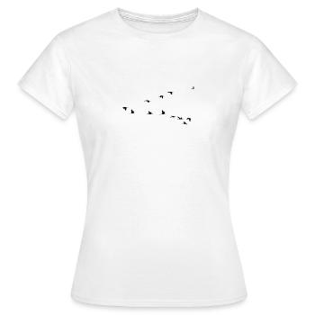b i r d142 - Frauen T-Shirt - Weiß - Vorne - AI Model Female 172 dark (172cm)
