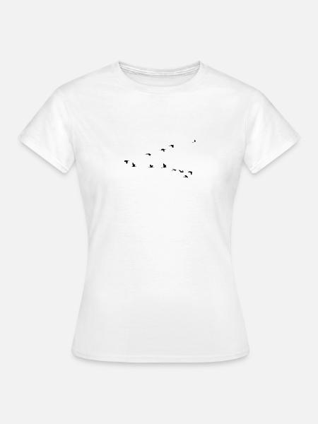 b i r d142 - Frauen T-Shirt - Weiß