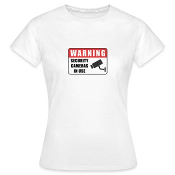 ÜBERWACHUNGSKAMERAS IM EINSATZ - Frauen T-Shirt - Weiß - Vorne - AI Model Female 172 dark (172cm)