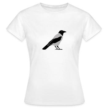 b i r d78 - Frauen T-Shirt - Weiß - Vorne - AI Model Female 172 dark (172cm)