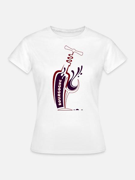 Weinrot - Frauen T-Shirt - Weiß