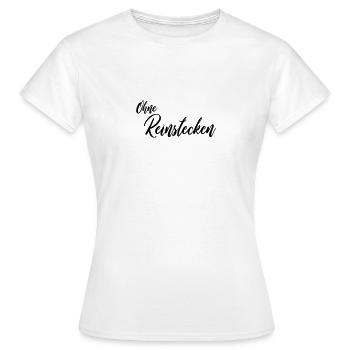Ohne Reinstecken - Frauen T-Shirt - Weiß - Vorne - AI Model Female 172 dark (172cm)