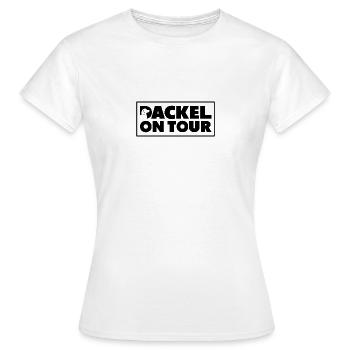 Dackel on tour - Frauen T-Shirt - Weiß - Vorne - AI Model Female 172 dark (172cm)