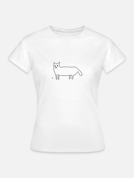 Cat with laser pointer - Women's T-Shirt - white