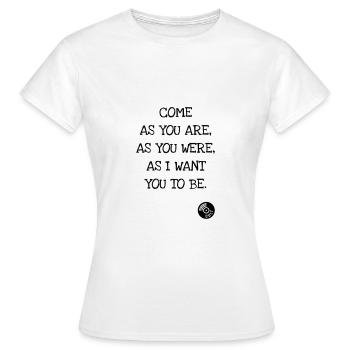 Come as you are - Nirvana - Kurt Cobain - T-shirt Femme - blanc - Devant - AI Model Female 172 dark (172cm)