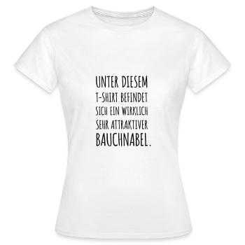 Under this T-shirt is ... - Women's T-Shirt - white - Front - AI Model Female 172 dark (172cm)