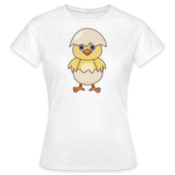 Poulet poussin drôle et drôle - T-shirt Femme - blanc - Devant - AI Model Female 172 dark (172cm)