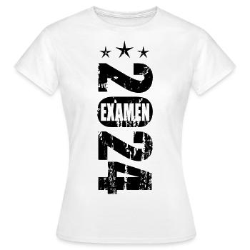 Examen 2024 - Frauen T-Shirt - Weiß - Vorne - AI Model Female 172 dark (172cm)