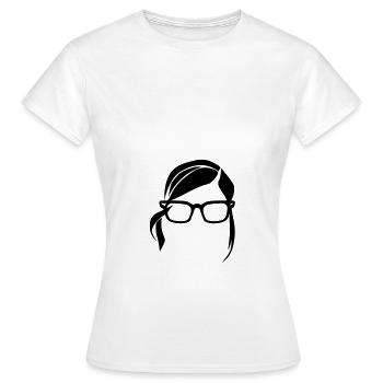 Hipster - T-shirt Femme - blanc - Devant - AI Model Female 172 dark (172cm)